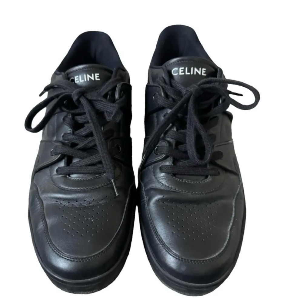 Celine - CT-04 Calfskin Leather Black / Black Low Top Sneakers Size US 11 EU 42